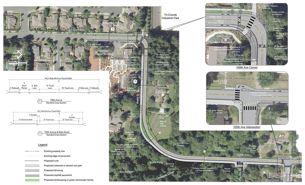 Garden Corner Curves SW Willow St and Morotoc Dr Tualatin Moving Forward