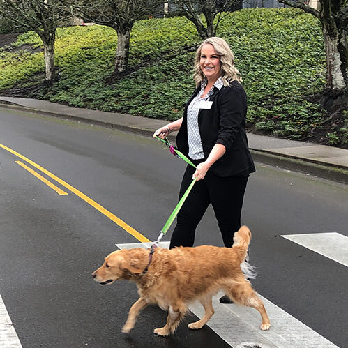 TMF - PGE Customer Service Manager Sarah Sims uses new crosswalk with Uma-crop